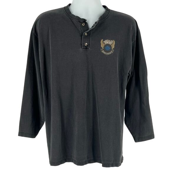 90s Harley Davidson Nashville henley tshirt 1990s vintage - Picture 2 of 10